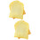 4St PU Broodversiering Geel Levensgetrouw Nep Toast Model 9
