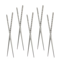 60Pairs Rust-Resistant Stainless Steel Chopsticks for Home Use Silver
