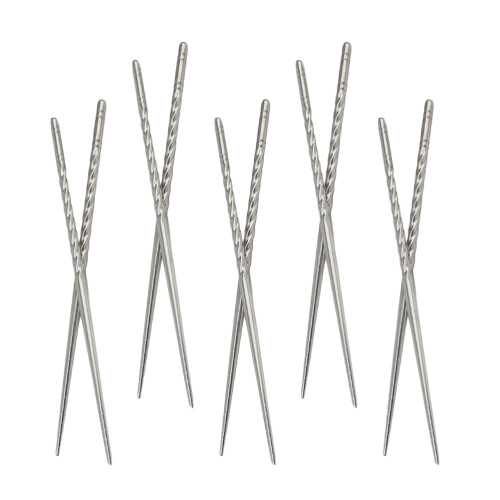60Pairs Rust-Resistant Stainless Steel Chopsticks for Home Use Silver