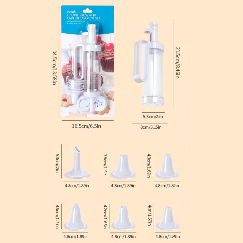 Cake Decorating Pen with Multiple Nozzles for Precise Pastry and Icing, Reusable Easy Clean 2