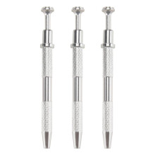 3 Stuks Roestvrijstalen Pick-Uptool met 4 Klauwen, 4 Tandengrijper voor IC-Chip, Elektronische Componenten, Zilver