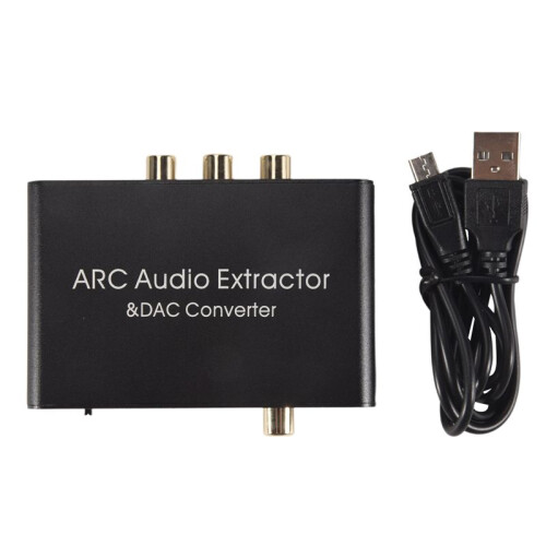 Audio Extractor 192KHz DAC Converter ARC Audio Extractor Support Digital -Compatible Audio to Analog Stereo Audio
