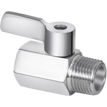 Douchekop Afsluitklep, 304 Roestvrijstalen -Kogelkraan NPT-Draad (1/2 Inch Mannelijk X 1/2 Inch Vrouwelijk), 1 Pak