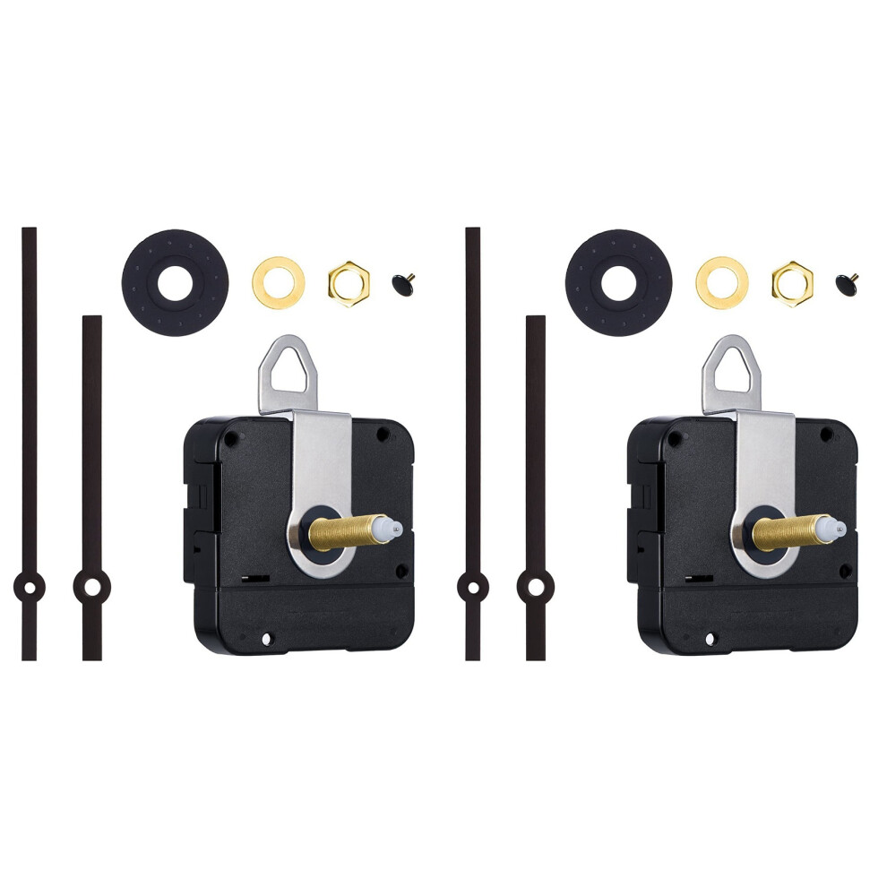 2Set 31Mm Long Shaft Quartz Clock Movement Mechanism Diy Clock Mechanism Repair Kit Mechanism Replacement Parts (Black) 4711824117985