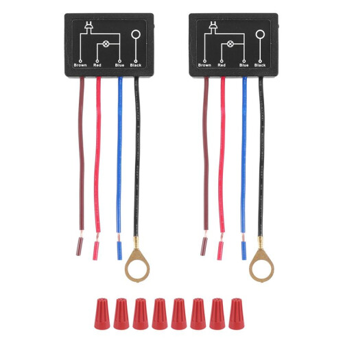 Lot 2 Interrupteurs Lampe Tactile, Module Commande de Lampe Tactile pour LED à Intensité Variable, Ampoules, Kit de Remplacement D'Interrupteur de