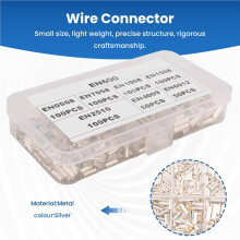 600 PeçAs 0,5 Mm2-6 Mm2 22-10 AWG Conector de Fio NãO Isolado Virolas Terminal de Cabo EléTrico Cobre Estanhado Nu