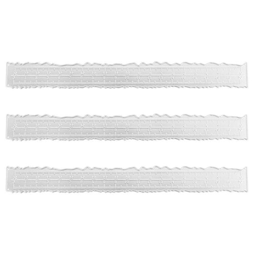 3 Pieces 8.4 Inches Metal Irregular Edges Ruler Edges Ruler for Card Making Scrapbooking  Decor School Office Tools