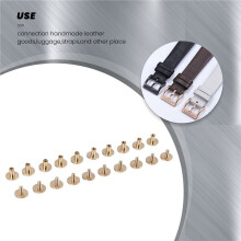 10x Arc Solid Brass Button Stud Screw Nail Screw back Leather Rivet Belt 6mm