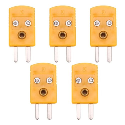 5Pcs plug de Temperature de Capteur de Thermocouple du type K de Circuits RTD Jaune