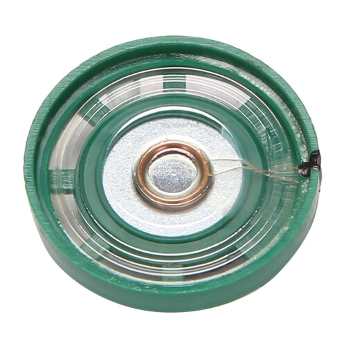 0.25 W 32 Ohm Plastic 4 Magnetic Speaker with 27 mm Diameter Green + Silver 2