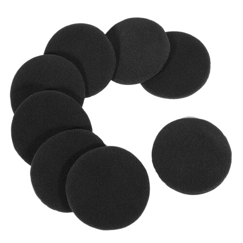 4 Pair 60mm Replacement Ear Foam Earphone Pad Covers for Headset Headphone Black 2