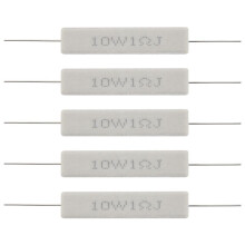 1.0 Ohm 10W Resistances de ciment a fil enroule en ceramique 5 Pieces