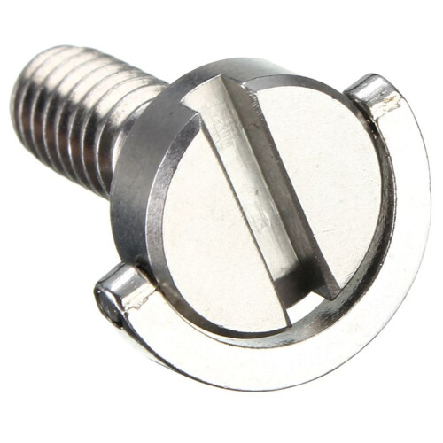 Long 1/4" D-Ring Screw Stainless Steel For Camera Tripod Quick Release Plate Silver 2