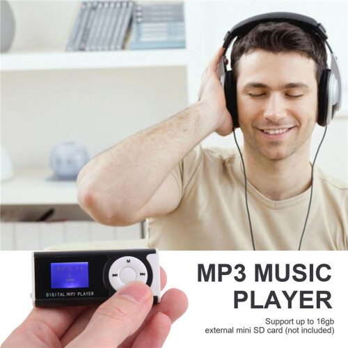 USB clip player MP3 player LCD screen 16GB   TF card 2