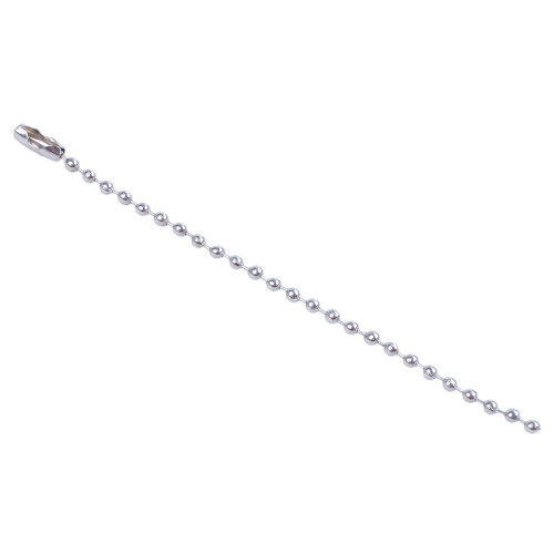 Stainless Steel 10cm Length 2.4mm Beaded  Chain 100Pcs Silver Tone