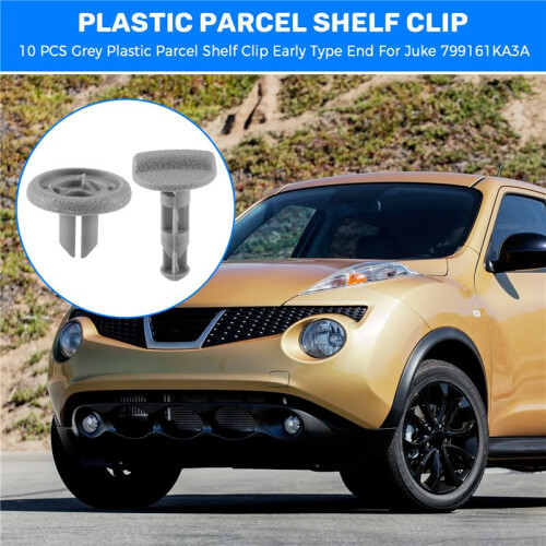 10 PCS Grey Plastic Parcel Shelf Clip Early Type End For  Juke 799161KA3A 1