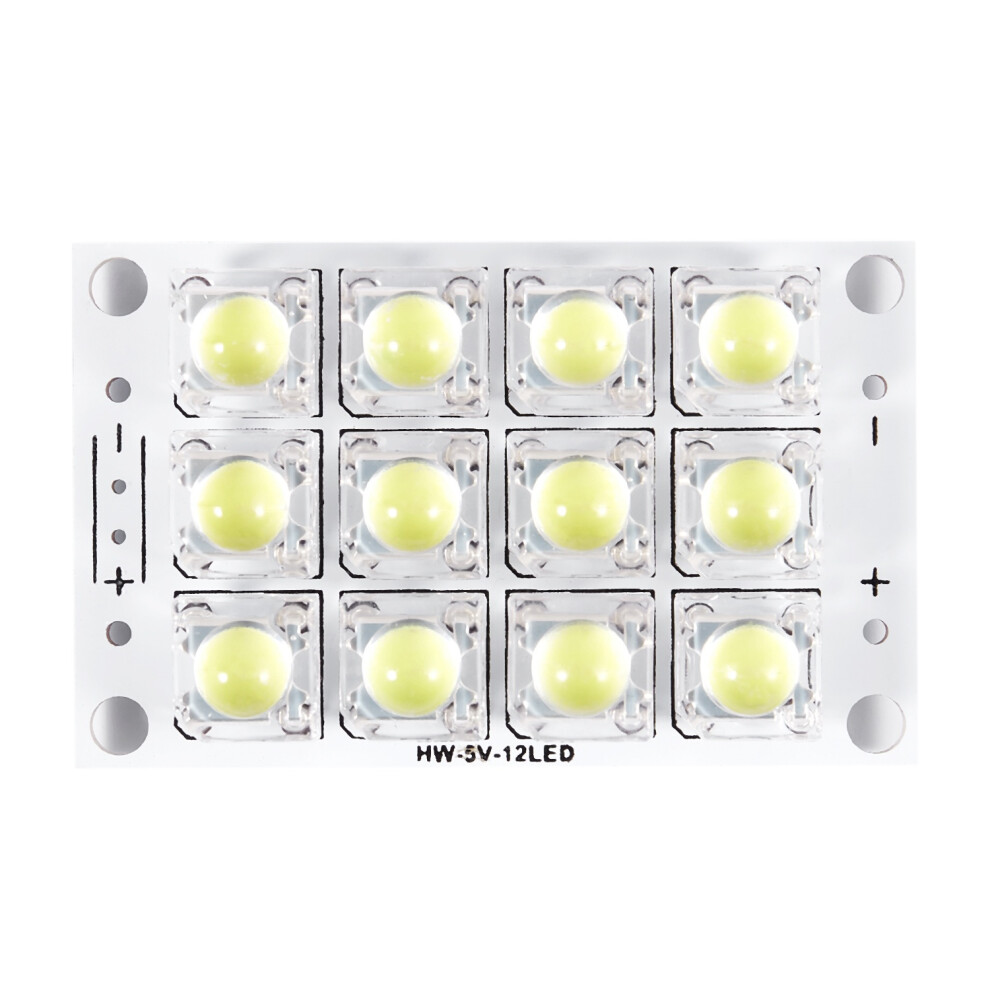 Photos - Printer Part Zandona New 3V 5V 12 LED Super Bright White Piranha LED Circuit Board LED Lights Light Yacht 