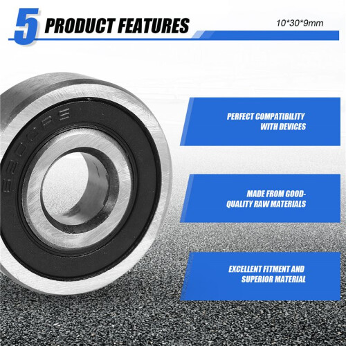 6200RS Shielded single row deep   bearing 10mm x 30mm x 9mm 2 pieces 2