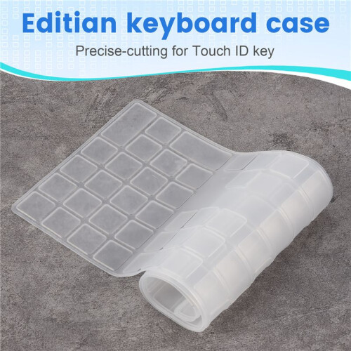 Silicone Thin Keyboard Skin Cover Protector With Numeric Keypad For   Transparent