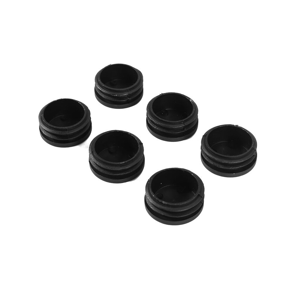 6Pcs Plastic Blanking End Cap Pipe Tube Insert Plug Cover 40Mm Black 4712496519534