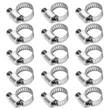 15 Pcs Stainless Steel 8mm to 12mm Hose Pipe Clamps Clips Fastener