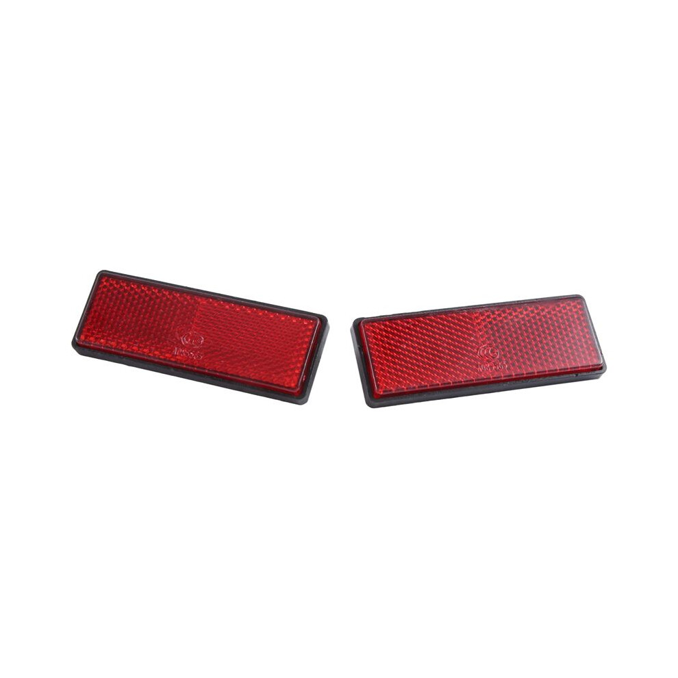 Rectangle Reflectors Universal For Motorcycles Atv Bikes Dirt Bikes Red 4713630073165