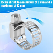 15 StüCk Edelstahl 8Mm Bis 12Mm Schlauchschellen Clips Verschluss