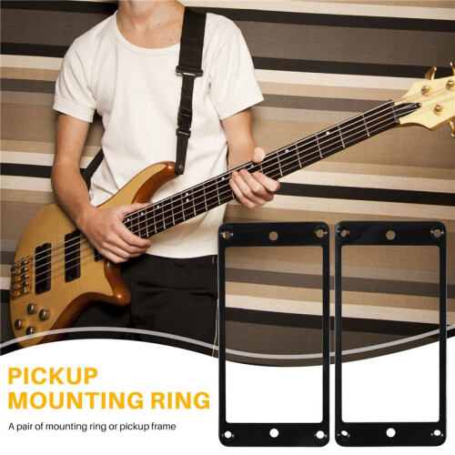 2Pcs Flat Humbucker Pickup Mounting  Frame ABS for Electric Guitar 1