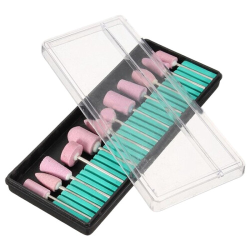 12Pcs/Set Professional Polishing Grinding  Tools Nail Art Ceramic Drill Bits 1