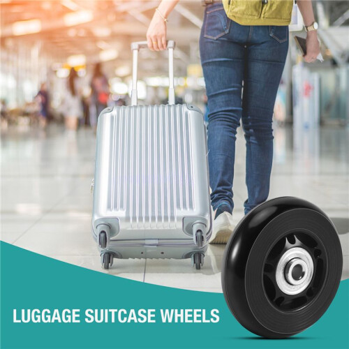 2set 64X18mm Luggage Suitcase / Inline Outdoor Skate Replacement Wheels Black 2