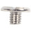 10 sets Leather belt 5 x 6 mm silver screw binding 2