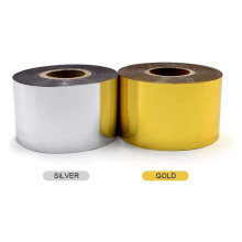 Hot Stamping Foil Paper with 1.5x400ft,Hot Foil Stamping Paper for Leather Bronzing Machine DIY Decoration Silver & Gold
