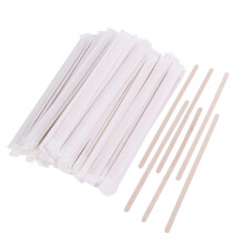 Wood Coffee Stir Sticks 7.5Inch-100 Pack Round End,Eco Friendly Stirrers for Hot Drinks,Natural Wood B
