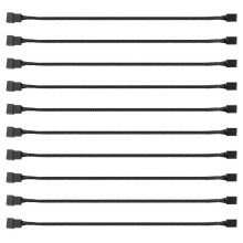 10PCS 4 Pin PWM Fan Extension Power Cable Connector Case Male to Female Extending Cables Compatible with 4 Pin/3Pin Fan
