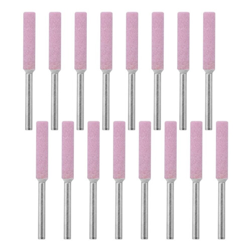 16Pcs Chainsaw Sharpener Grinding Stones 4.8mm Sharpening Tool Stones Burr Chain Saw Grindstone File Replacement Tools