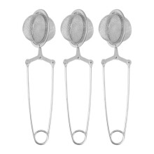 Tea Strainer, 3 Pack Premium Stainless Steel Tea Strainer with Handle for Loose Leaf Tea Fine Mesh Tea Balls Filter
