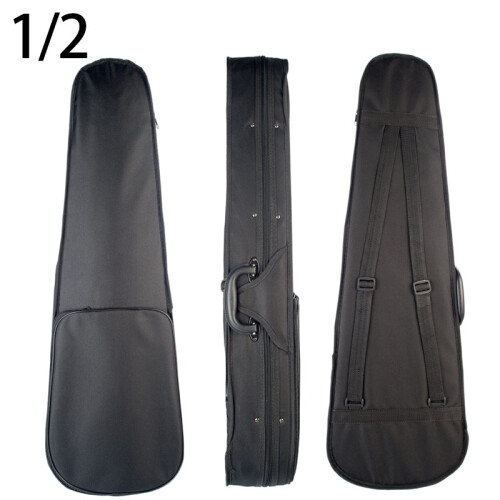 Violin Case 1/2 Size Professional Triangular Shape Violin Hard Case -Silver Inside Violin Parts New 1