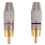 20 Pcs RCA Plug Audio Video Locking Cable Connector Gold Plated 2
