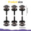 6 Pieces Mushrooms  Guitar Strap Buttons Strap Locks Chrome (Black) 7