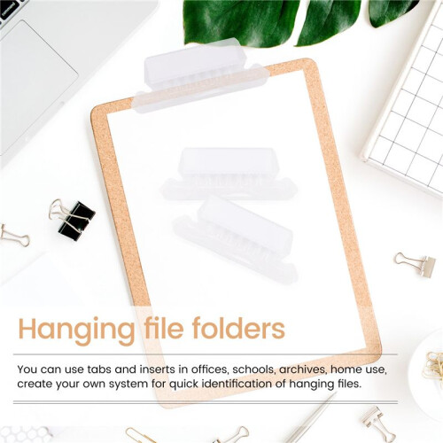 120 Sets 2 Inch Hanging Folder Tabs and Inserts for Quick Identification of Hanging Files Hanging File Inserts A 1