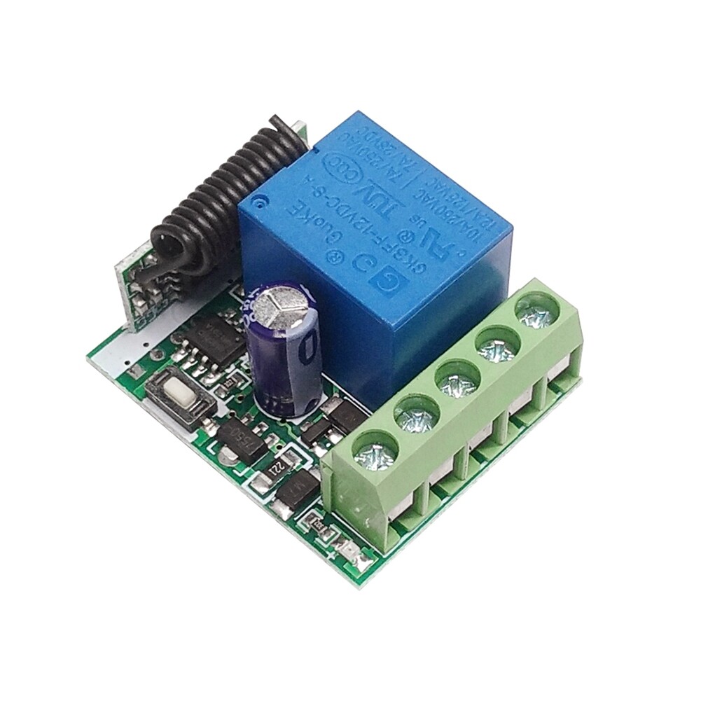 Universal Wireless Remote Control DC12V 1CH Relay Receiver Module RF ...