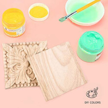 2 Pack Wood Carved Applique Onlay Square Carving Decal Unpainted Flower Door Cabinet Furniture Decoration 3.94X3.94Inch