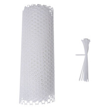 Plastic Chicken Wire Fence Mesh,Fencing Wire for Gardening, Poultry Fencing, Chicken Wire Frame for Floral Netting White