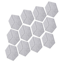 12 PACK Akustikschaumstoff, Selbstklebende Schallschutzplatten, Zur SchalldäMmung und Akustischen Behandlung (Grau)