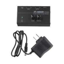 Ultra-Kompakt Phono Preamp PP500 med Bas Diskantbalans Volymjustering Pre-Amp Skivspelare Förförstärkare US-Kontakt