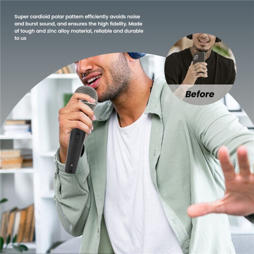 Karaoke Microphone MIC Handheld Dynamic Wired Dynamic Microphone Clear Voice for Karaoke Vocal Music Performanc 2