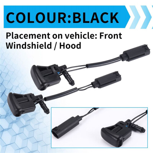 1Pair New Windshield Heated Washer Sprayer Nozzle Jet 61667110851 for - 1-Series E81 E82 E87 X3 E83 X5 E53 Z4 E85 E86 2