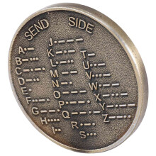 CW Morse Code Commemorative Coins CW Training Coin Morse Code Training Coin for Novice Radio Enthusiasts