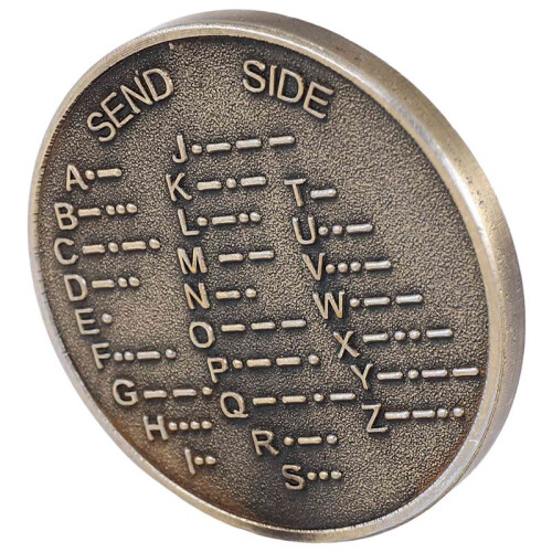 CW Morse Code Commemorative Coins CW Training Coin Morse Code Training Coin for Novice Radio Enthusiasts