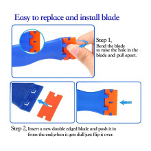 3Pack Plastic Blades Scraper Tool No Scratch Sticker Removal Scraper for Cleaning Adhesive Label Decal Glue From